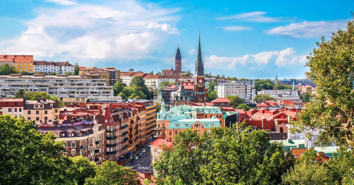 En överblick av Göteborg i Sverige där Axians har flera kontor.