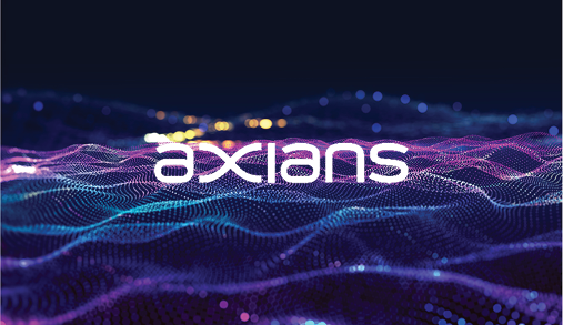 Introbild i blå och lila, med Axians vita logga, till Axians webinar om hur NIS2- och CER-direktiven förväntas ha en betydande inverkan.