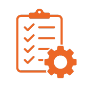 Kugghjul med checklista figur