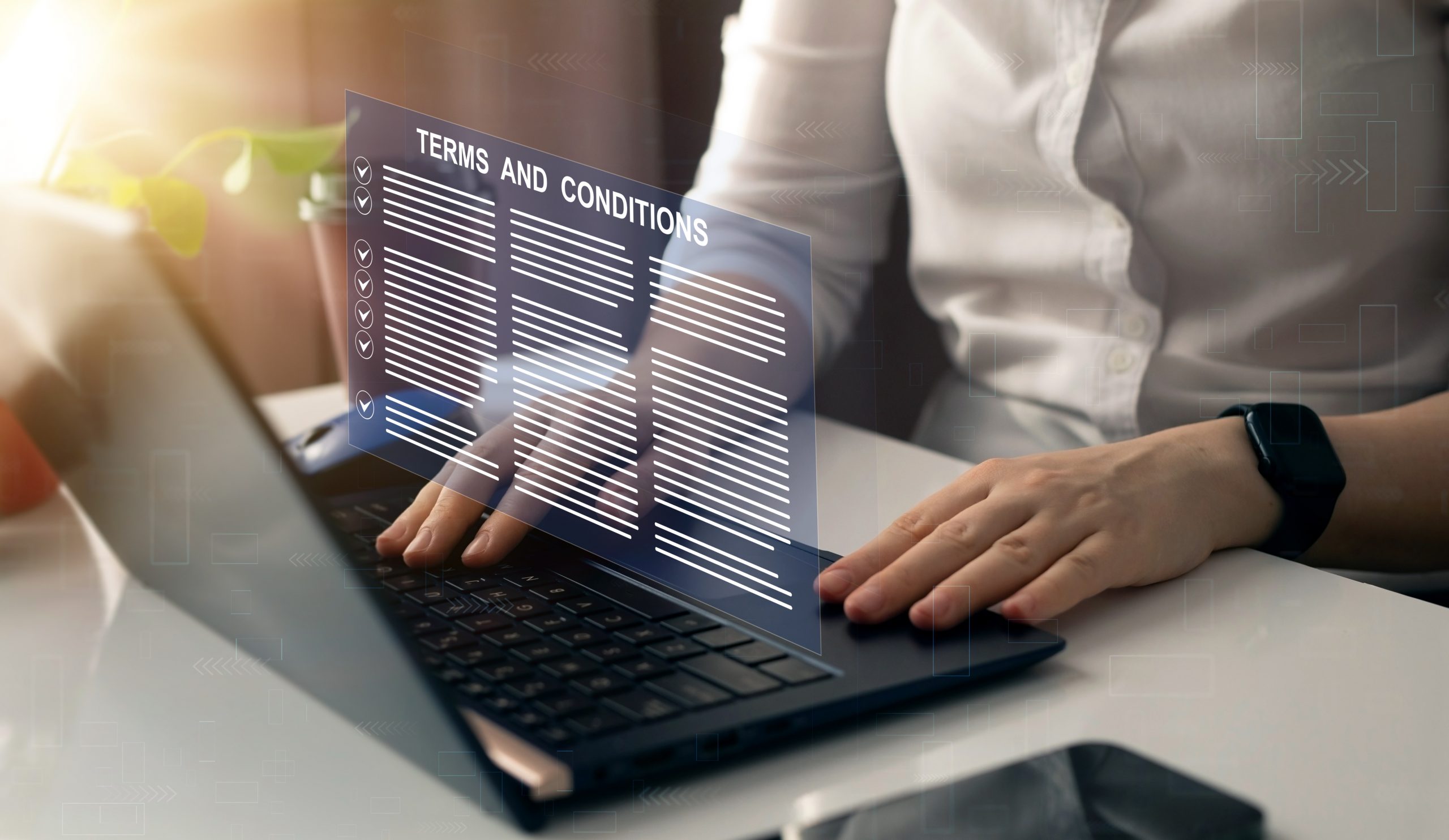 Terms and condictions på dator