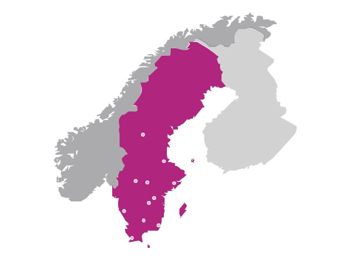 Axians Sverige Karta 2025